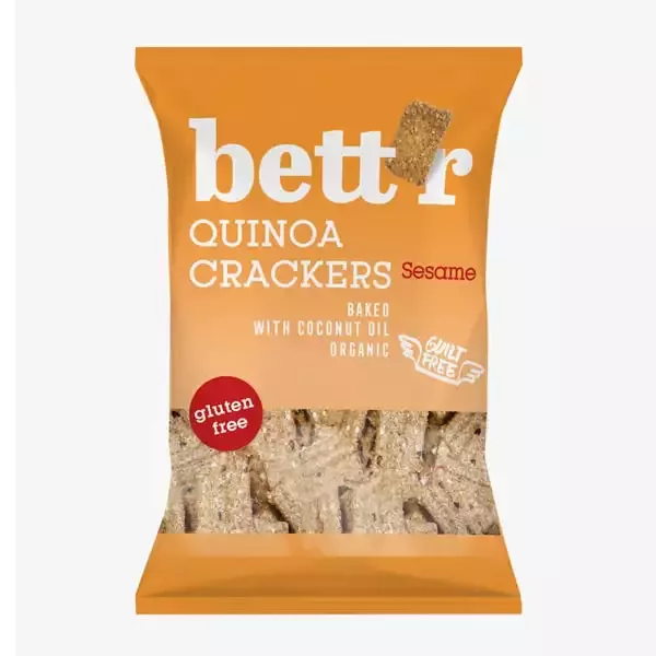 Bett'r crackers cu Quinoa si susan fara gluten x 100 grame, [],medik-on.ro