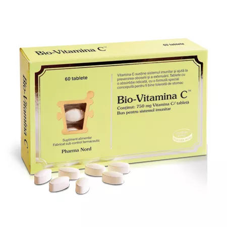 Bio Vitamina C 750 mg x 60 tablete, [],medik-on.ro