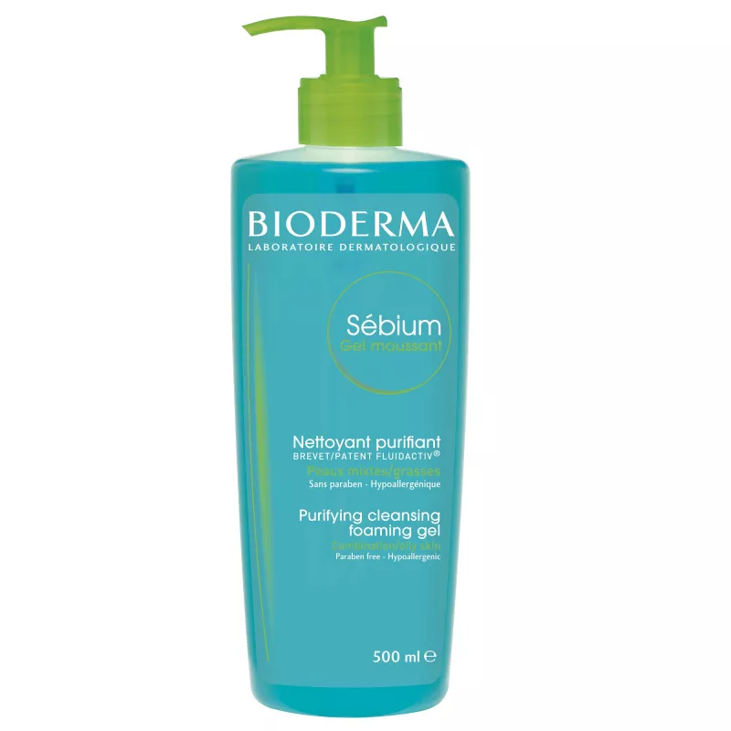Bioderma Sebium gel spumant de curatare pentru ten gras acneic x 500ml, [],medik-on.ro