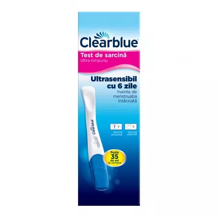 Clearblue Test de sarcina ultra-timpuriu x 1 bucata, [],medik-on.ro