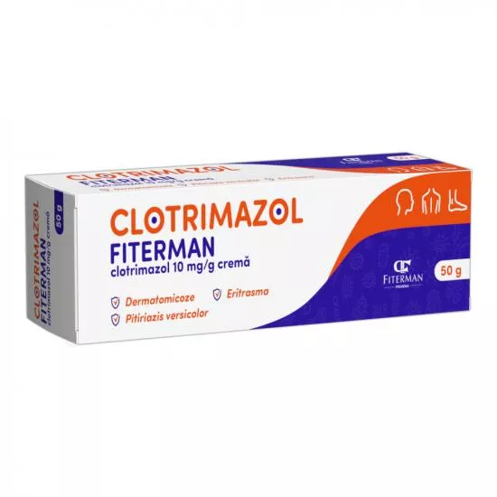 Clotrimazol crema 10mg/g x 50 grame, [],medik-on.ro