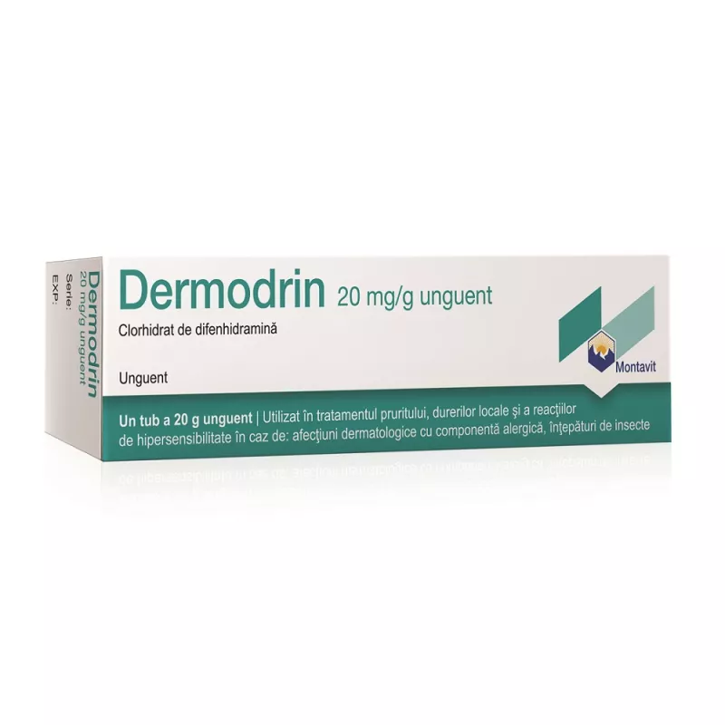 Dermodrin unguent 20mg/g x 50 grame, [],medik-on.ro