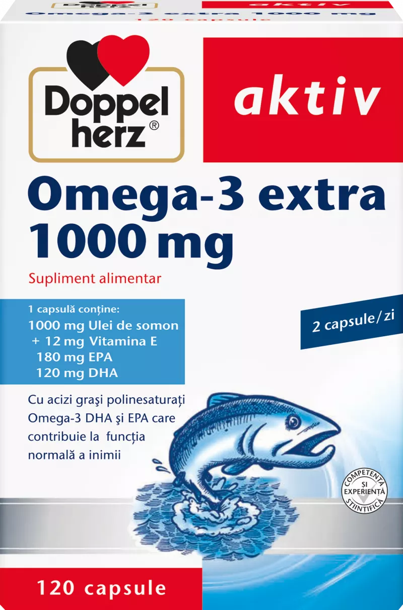 DoppelHerz Aktiv Omega 3 extra 1000mg x 120 capsule, [],medik-on.ro