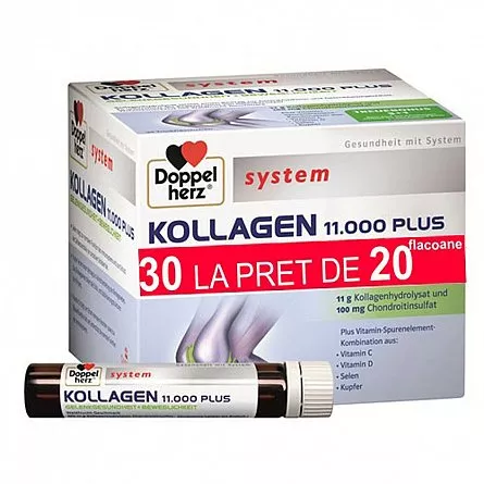 Doppelherz System Kollagen 11000 plus x 20 fiole +10 fiole gratis, [],medik-on.ro