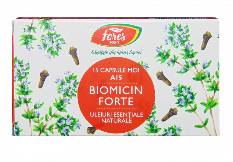 Fares Biomicin Forte x 15 capsule, [],medik-on.ro