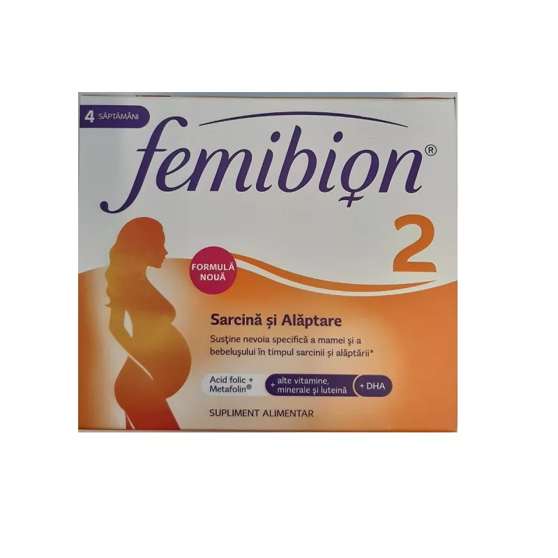 Femibion sarcina si alaptare 2 duo pack (30 capsule + 30 comprimate), [],medik-on.ro