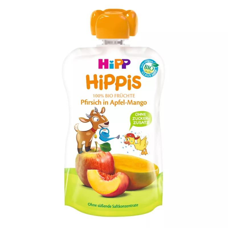 Hipp Hippis piure din fructe piersica, mar si mango x 100g, [],medik-on.ro