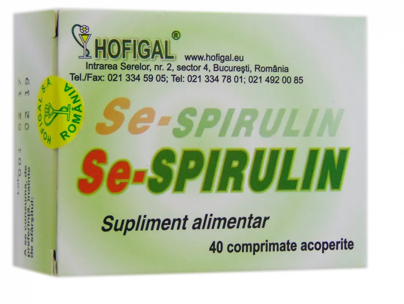 Hofigal SE-Spirulin x 40 comprimate, [],medik-on.ro