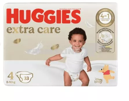 Huggies Extra Care nr. 4 (8-16 kg) x 33 bucati, [],medik-on.ro