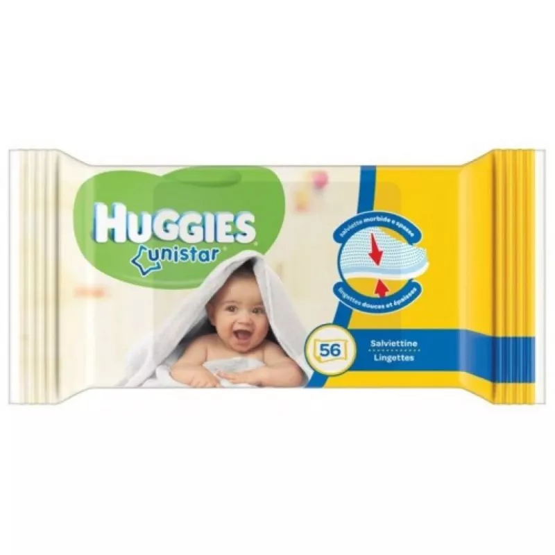 Huggies Servetele umede pentru bebelusi Unistar x 56 bucati, [],medik-on.ro