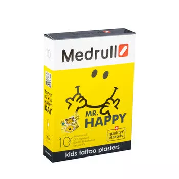 Medrull Plasturi impermeabili pentru copii Mr. Happy x 10 bucati, [],medik-on.ro