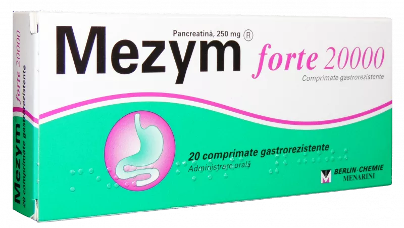 Mezym Forte 20000 x 20 comprimate, [],medik-on.ro