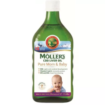 Moller's Cod Liver Oil Mom and Baby x 250ml, [],medik-on.ro