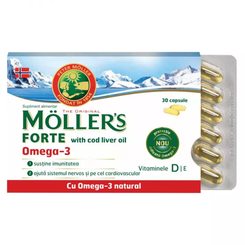 Moller's Forte cu Omega3 x 150 capsule, [],medik-on.ro
