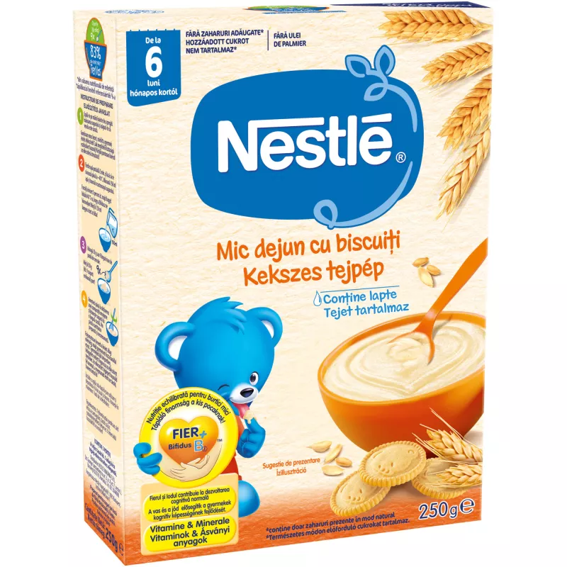 Nestle Cereale Mic dejun cu biscuiti, de la 6 luni, 250 grame, [],medik-on.ro