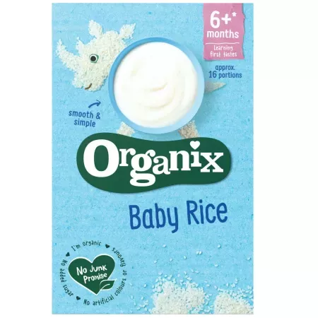 Organix Cereale din faina de orez bio pentru bebelusi, de la 6 luni x 100 grame, [],medik-on.ro