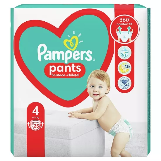Pampers Active baby Pants (chilotei) nr. 4 (9-15kg) x 25 bucati, [],medik-on.ro