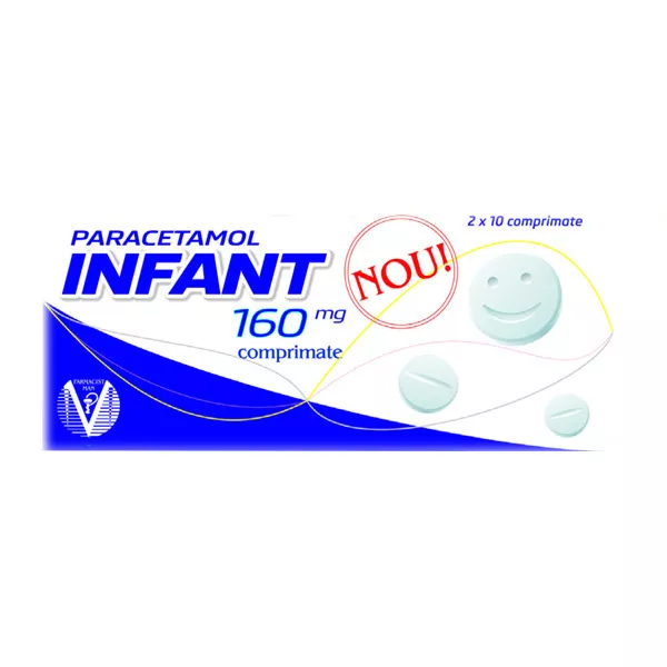 Paracetamol infant 160mg x 20 comprimate, [],medik-on.ro