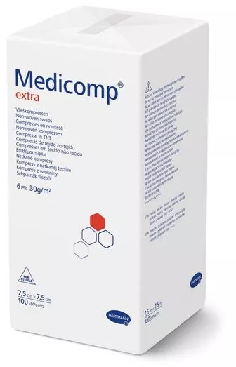 Paul Hartmann Medicomp comprese extra comprese 7.5 cm x 7.5 cm x 25 bucati, [],medik-on.ro