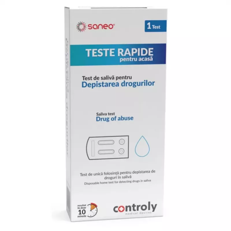 Saneo Test rapid pentru depistarea drogurilor din saliva x 1 bucata, [],medik-on.ro