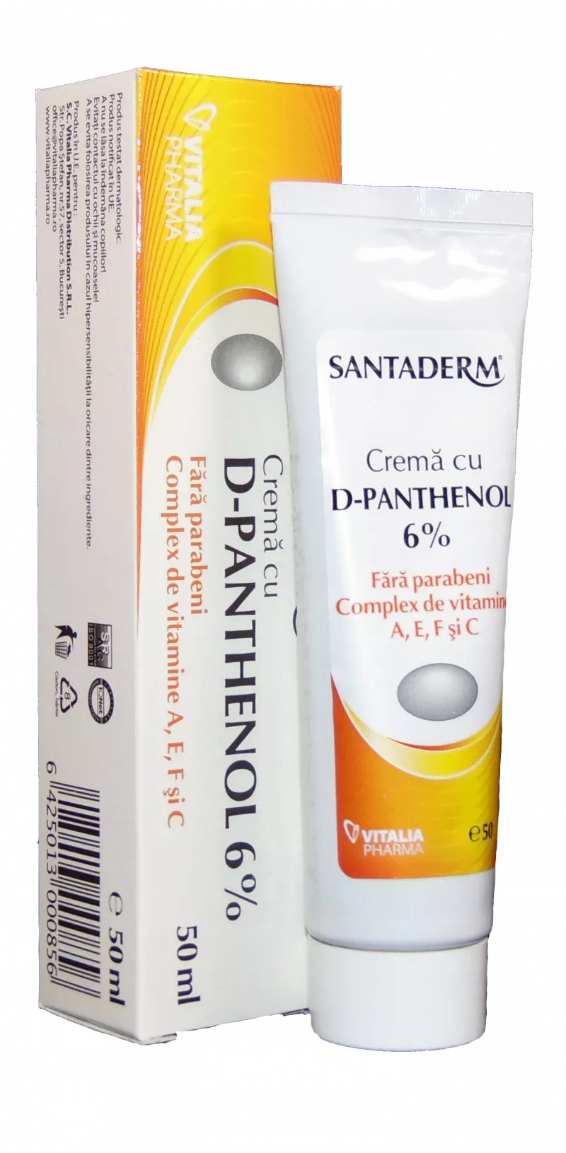 Santaderm crema cu D-panthenol 6% x 50ml, [],medik-on.ro