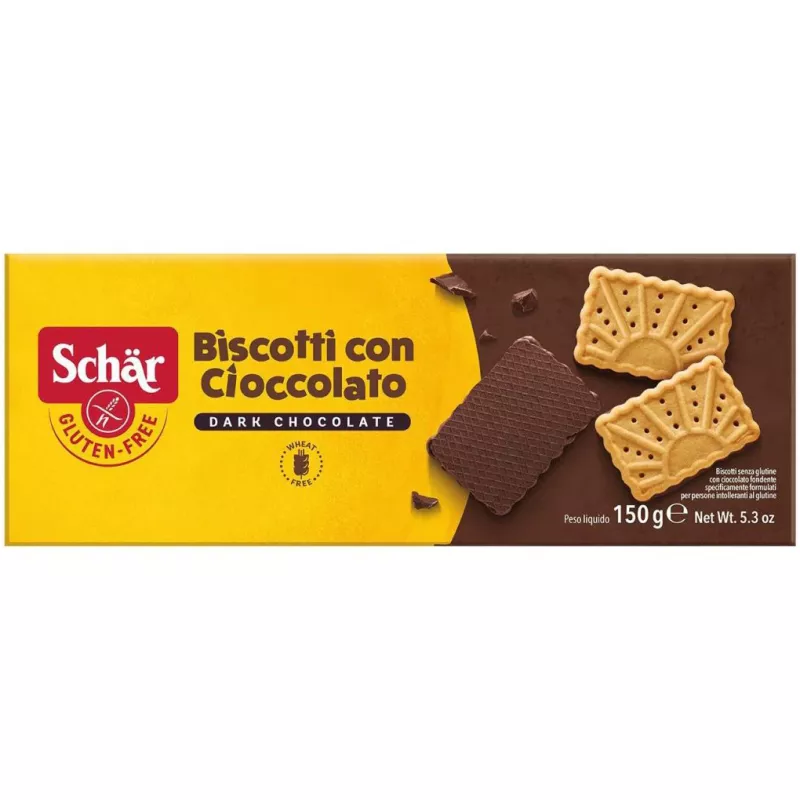 Schar Biscuiti cu ciocolata fara gluten x 150 grame, [],medik-on.ro