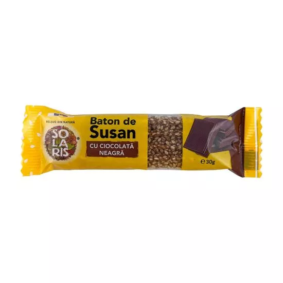 Solaris Baton de susan cu ciocolata neagra x 30 grame, [],medik-on.ro