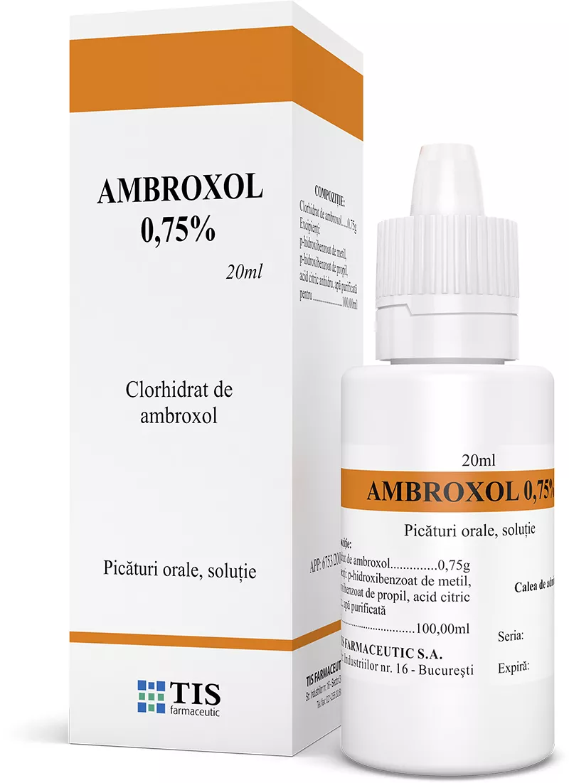 TIS Ambroxol 0.75% picaturi orale x 20ml, [],medik-on.ro