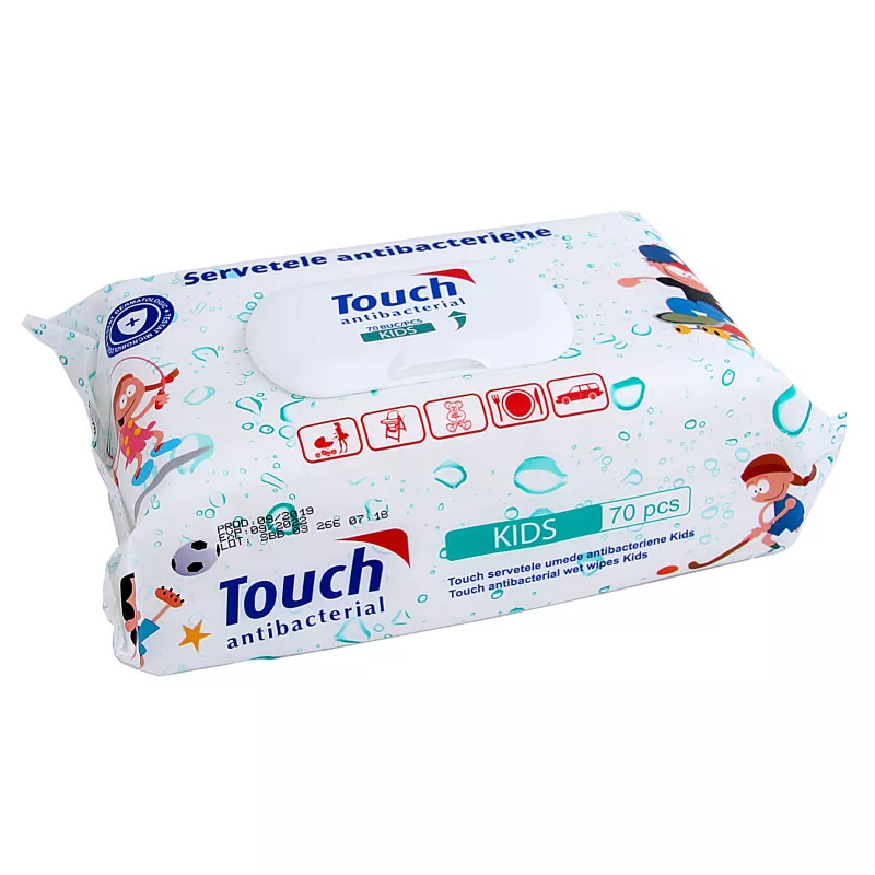 Touch servetele umede antibacteriene kids x 70 bucati, [],medik-on.ro