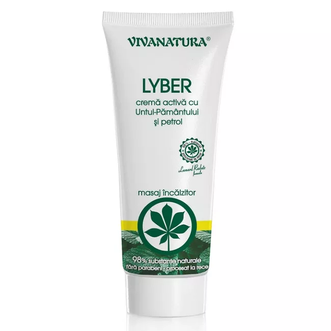 Vivanatura Lyber crema anti-reumatica cu untul pamantului si petrol x 250ml, [],medik-on.ro