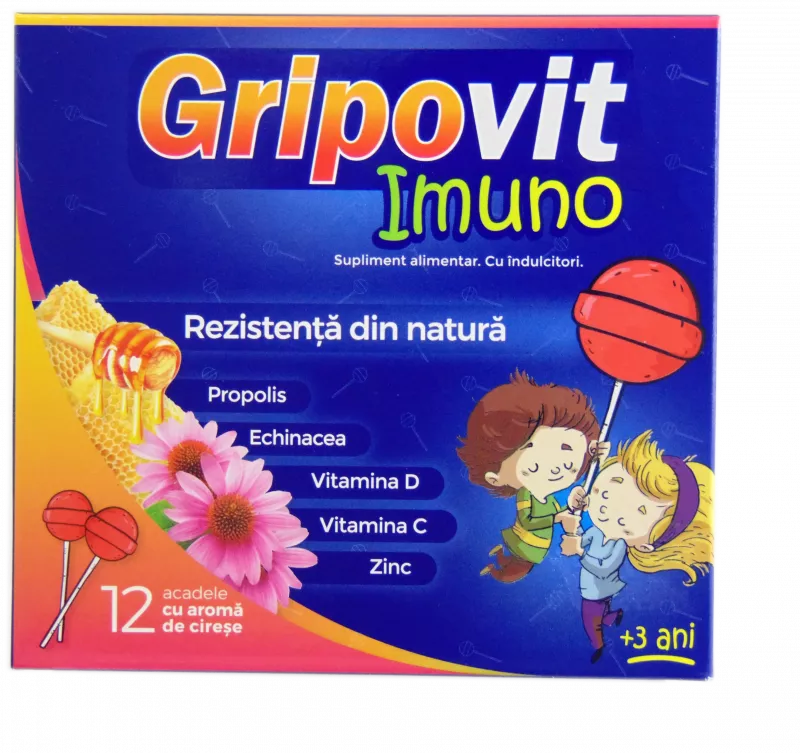 Zdrovit Gripovit Imuno x 12 acadele, [],medik-on.ro