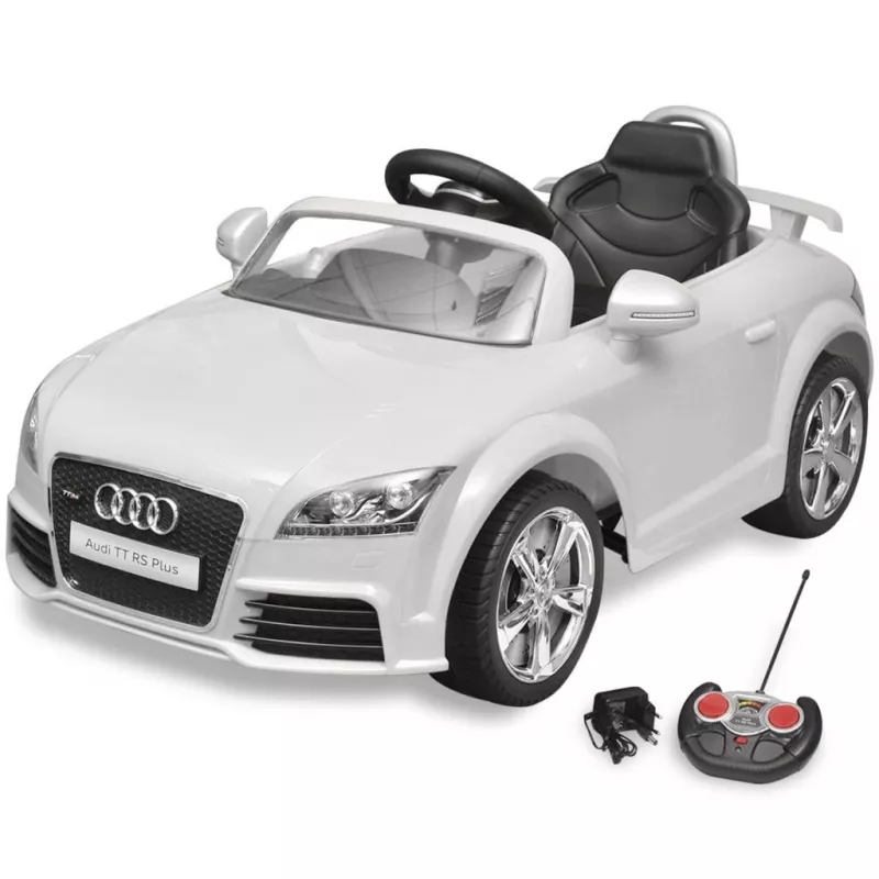 Mașină Audi TT RS pentru copii cu telecomandă, alb, [],https:mobideco.ro