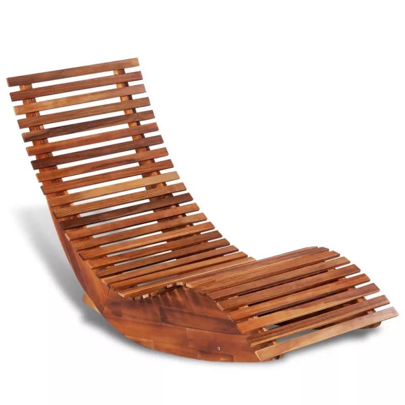 Balansoar șezlong din lemn de acacia, [],mobideco.ro