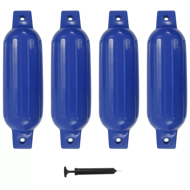 Baloane de acostare, 4 buc., albastru, 41 x 11,5 cm, PVC, [],mobideco.ro