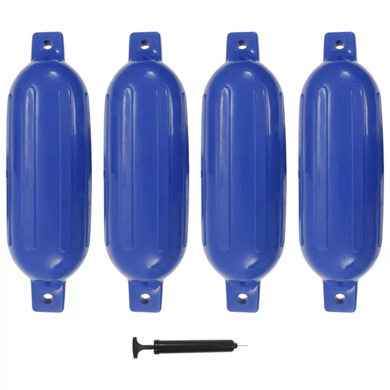 Baloane de acostare, 4 buc., albastru, 58,5 x 16,5 cm, PVC, [],mobideco.ro