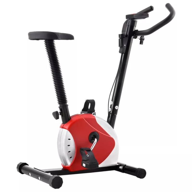 Bicicletă de fitness cu curea de rezistență, roșu, [],mobideco.ro