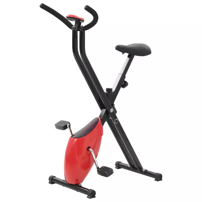 Bicicletă fitness X-Bike cu curea de rezistență, roșu, [],mobideco.ro