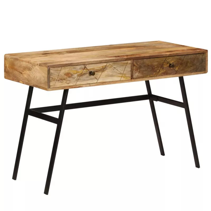 Birou de scris cu sertare, 110x50x76 cm, lemn masiv de mango, [],https:mobideco.ro