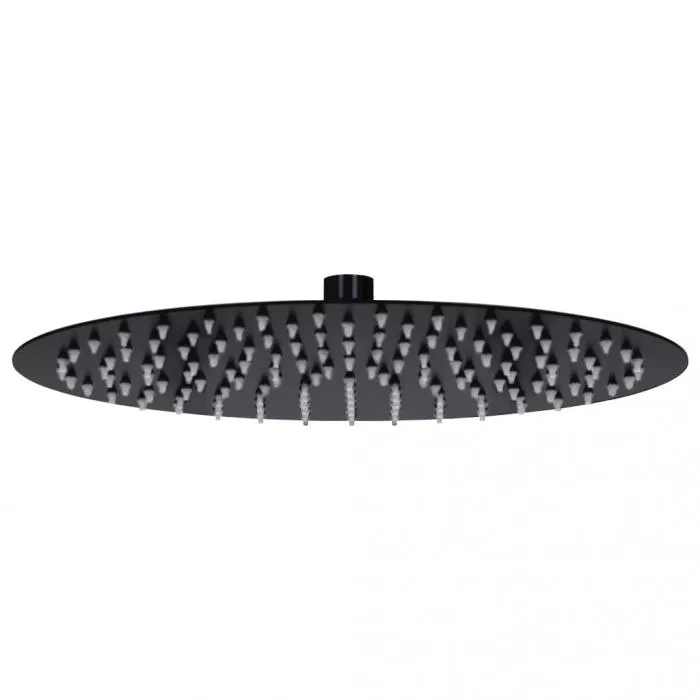 Cap de duș tip ploaie rotund, negru, 30 cm, oțel inoxidabil, [],https:mobideco.ro