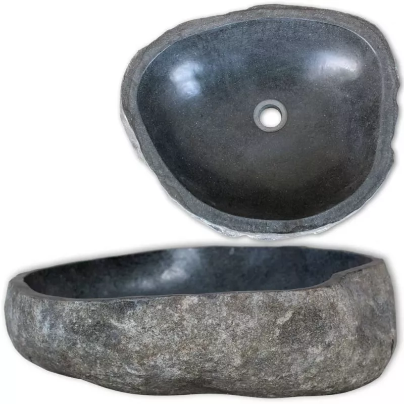 Chiuvetă din piatră de râu, 30-37 cm, oval, [],mobideco.ro