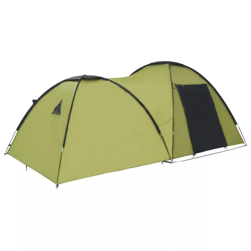 Cort camping tip iglu, 4 persoane, verde, 450 x 240 x 190 cm, [],mobideco.ro