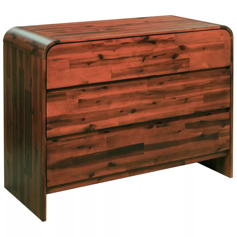 Cufăr cu sertare, lemn masiv de acacia, 90 x 37 x 75 cm, [],mobideco.ro