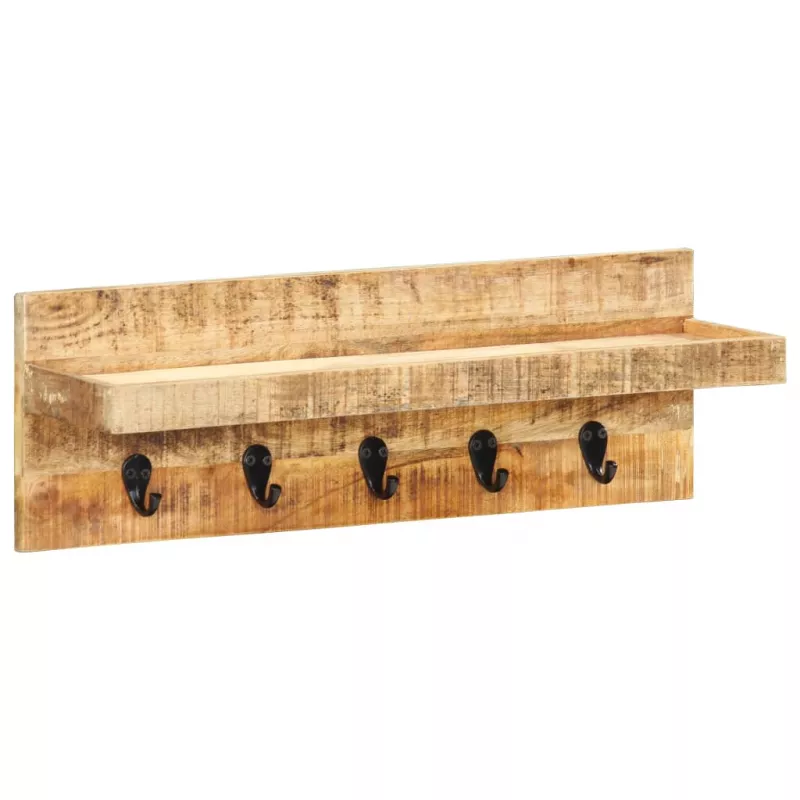 Cuier de haine de perete, 60 x 15 x 20 cm, lemn masiv de mango, [],https:mobideco.ro