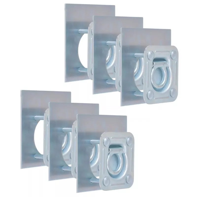 Inele ancorare pentru remorcă 6 buc, oțel galvanizat, 2000 kg, [],https:mobideco.ro