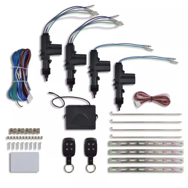 Kit inchidere centralizată auto cu 2 telecomenzi, 4 motorașe, 12V, [],https:mobideco.ro