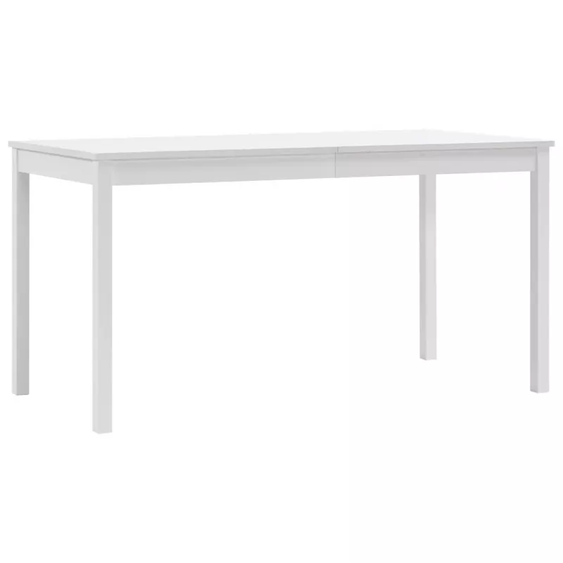 Masă de bucătărie, alb, 140 x 70 x 73 cm, lemn de pin, [],mobideco.ro