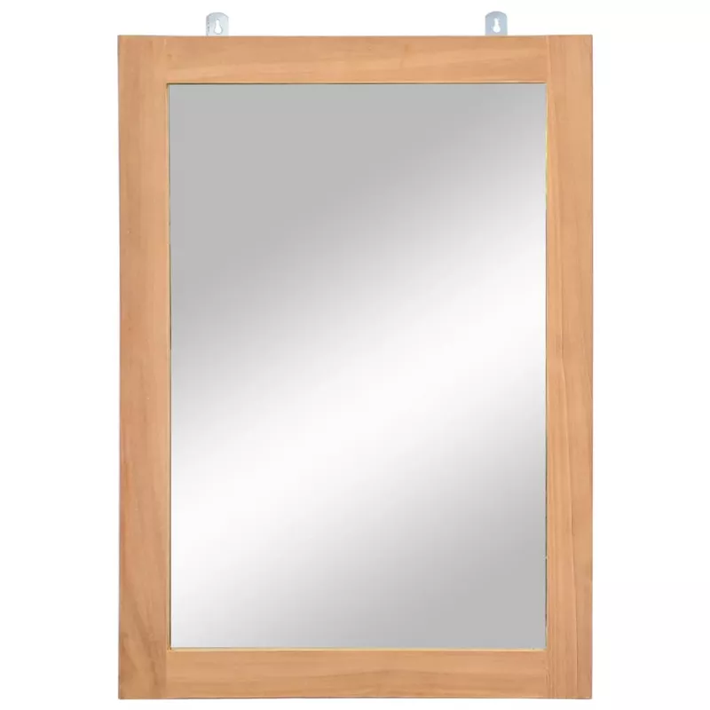 Oglindă de perete, 50 x 70 cm, lemn masiv de tec, [],https:mobideco.ro