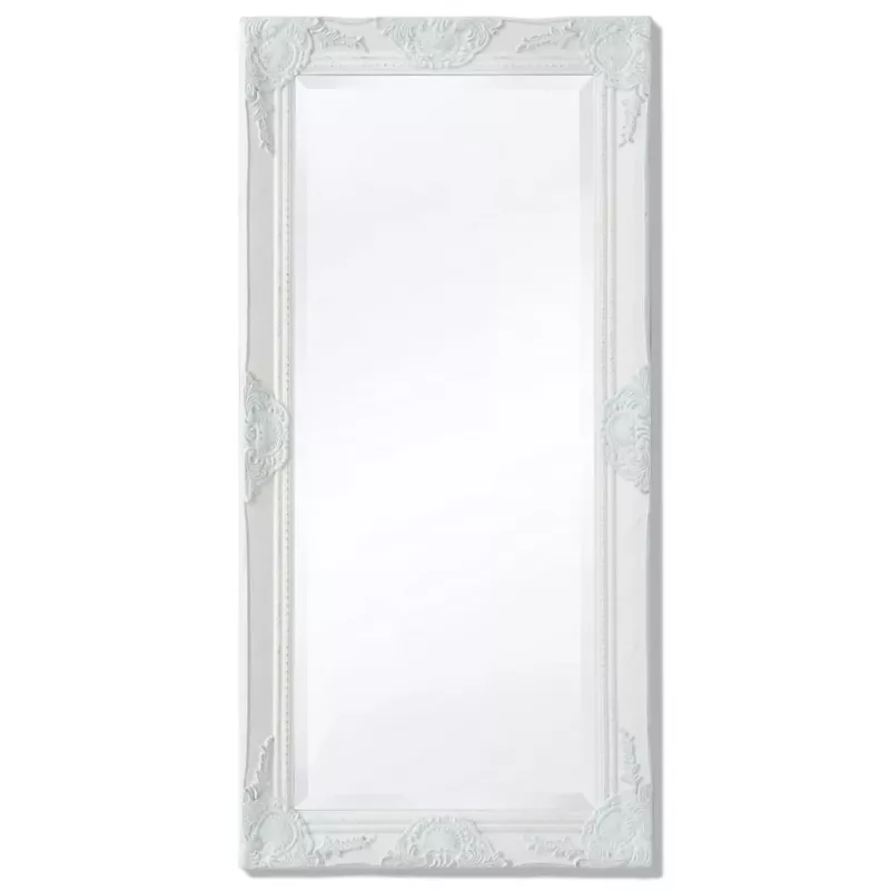 Oglindă verticală in stil baroc, 100 x 50 cm, alb, [],https:mobideco.ro