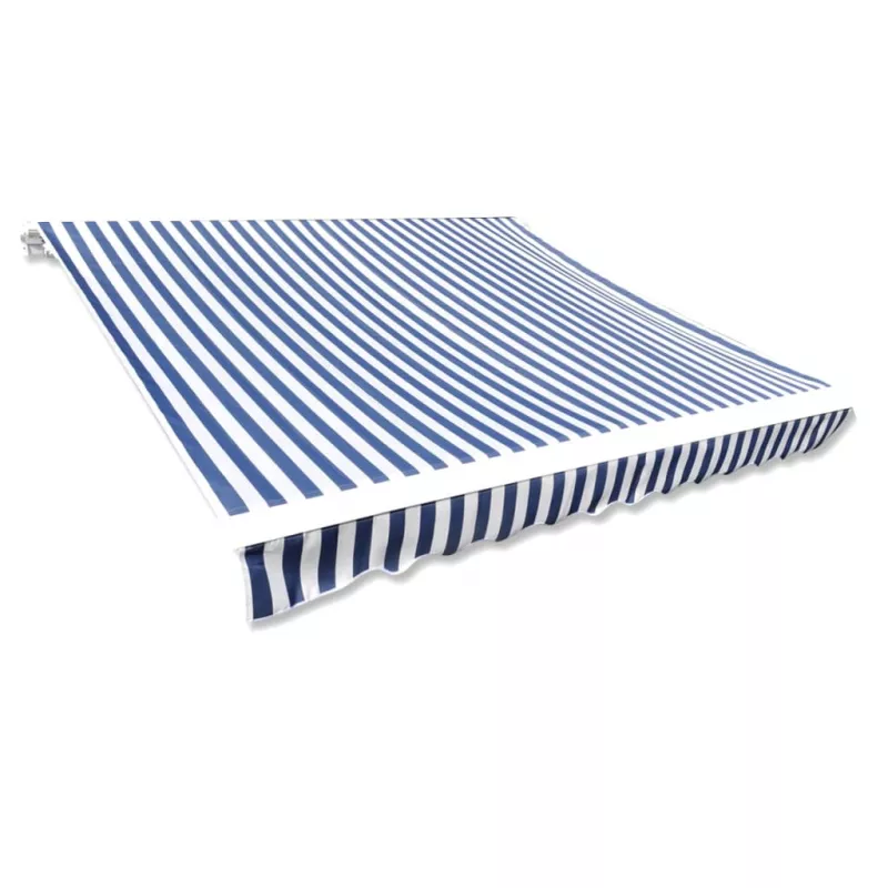 Pânză copertină albastru & alb 3x2,5 m (cadrul nu este inclus), [],mobideco.ro