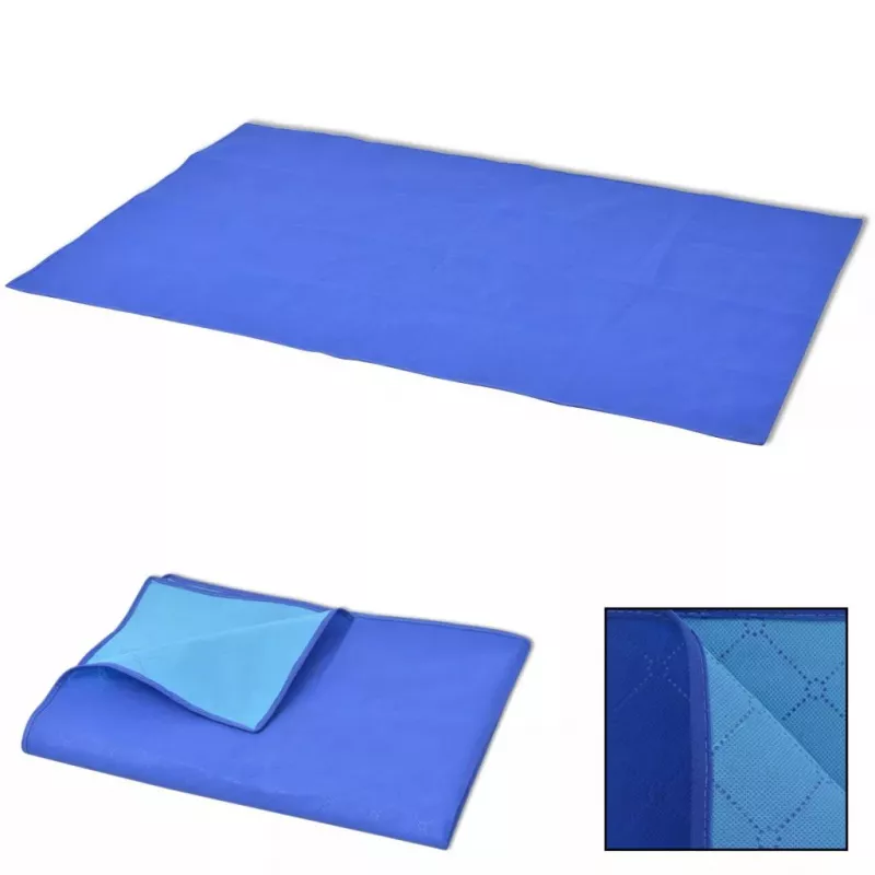Pătură pentru picnic, albastru și bleu, 100 x 150 cm, [],mobideco.ro